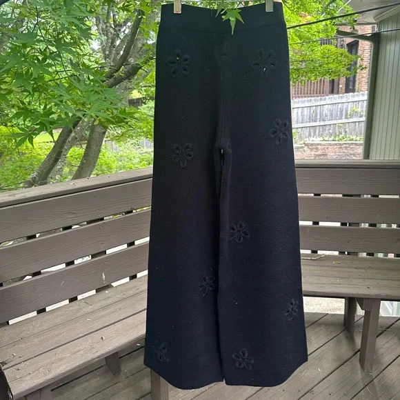 Tach Clothing Lila Pant Knit Floral Cut Outs - Picture 5 of 15